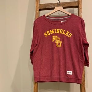 Nike women’s XL, 3/4 sleeve top Florida State Univ